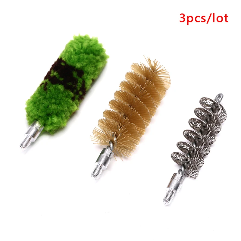 

New 3Pcs/set Gun Cleaning Kit Tube Brush Head Clean Brush Tool Set For 12G Gun Brush Tool Hunting Accessories