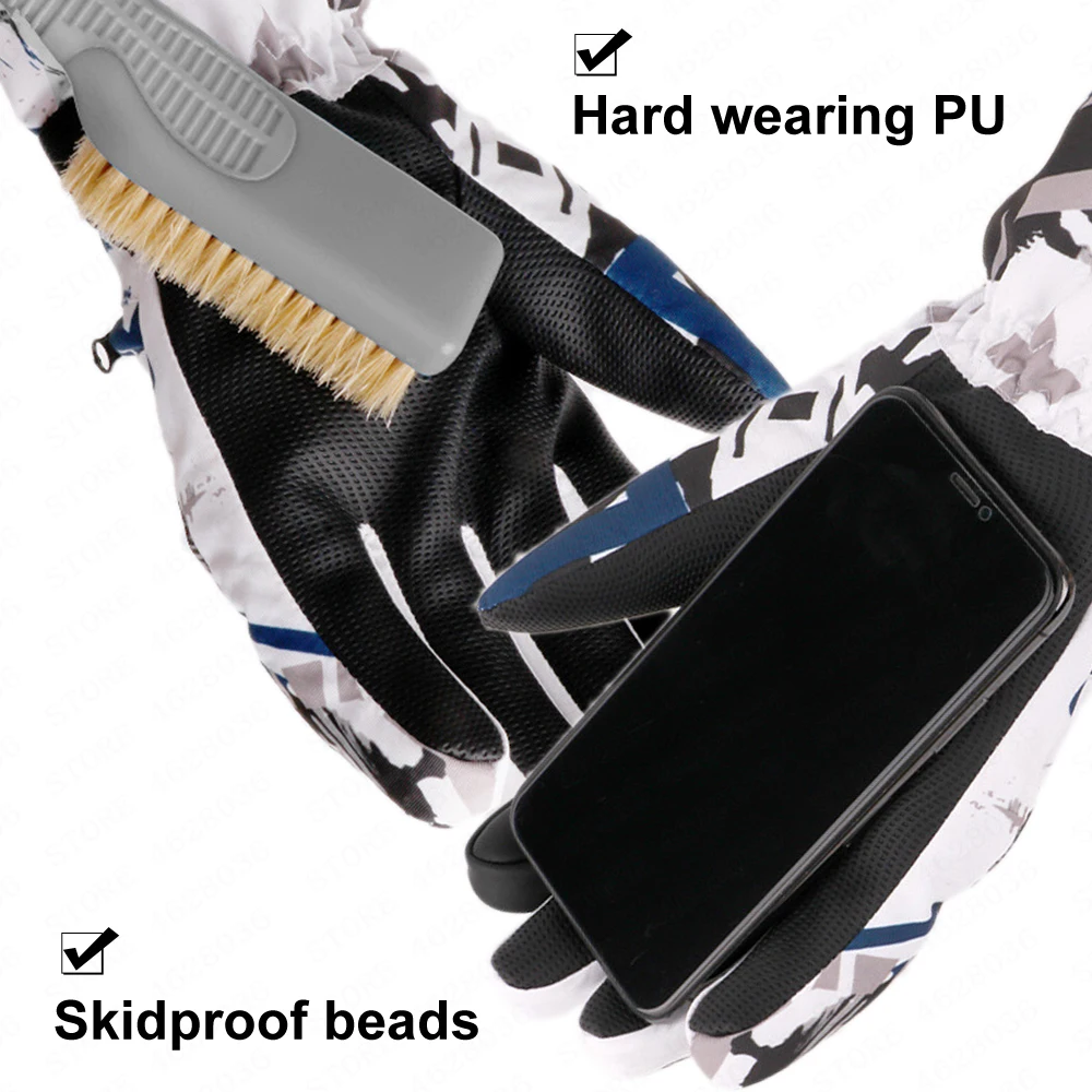 Женские и мужские лыжные перчатки с сенсорным экраном Зимние для езды на