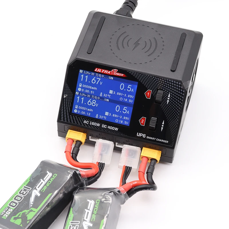 Ультра Мощность UP6 AC 160W DC 400W 10A для детей возрастом 1 6S Lipo Батарея баланс Зарядное