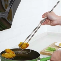 extended stainless steel chopsticks household tableware kitchen for noodles hot pot fried dough sticks
