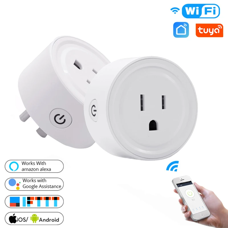 

WiFi Remote Control UK US Adaptor Mart Socket EWeLink APP Timing Plug Voice Control Socket Works With Home EWeLink Assistant
