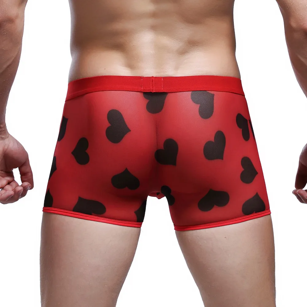 Трусы-боксеры для мужчин сексуальные с принтом любящее сердце Классические