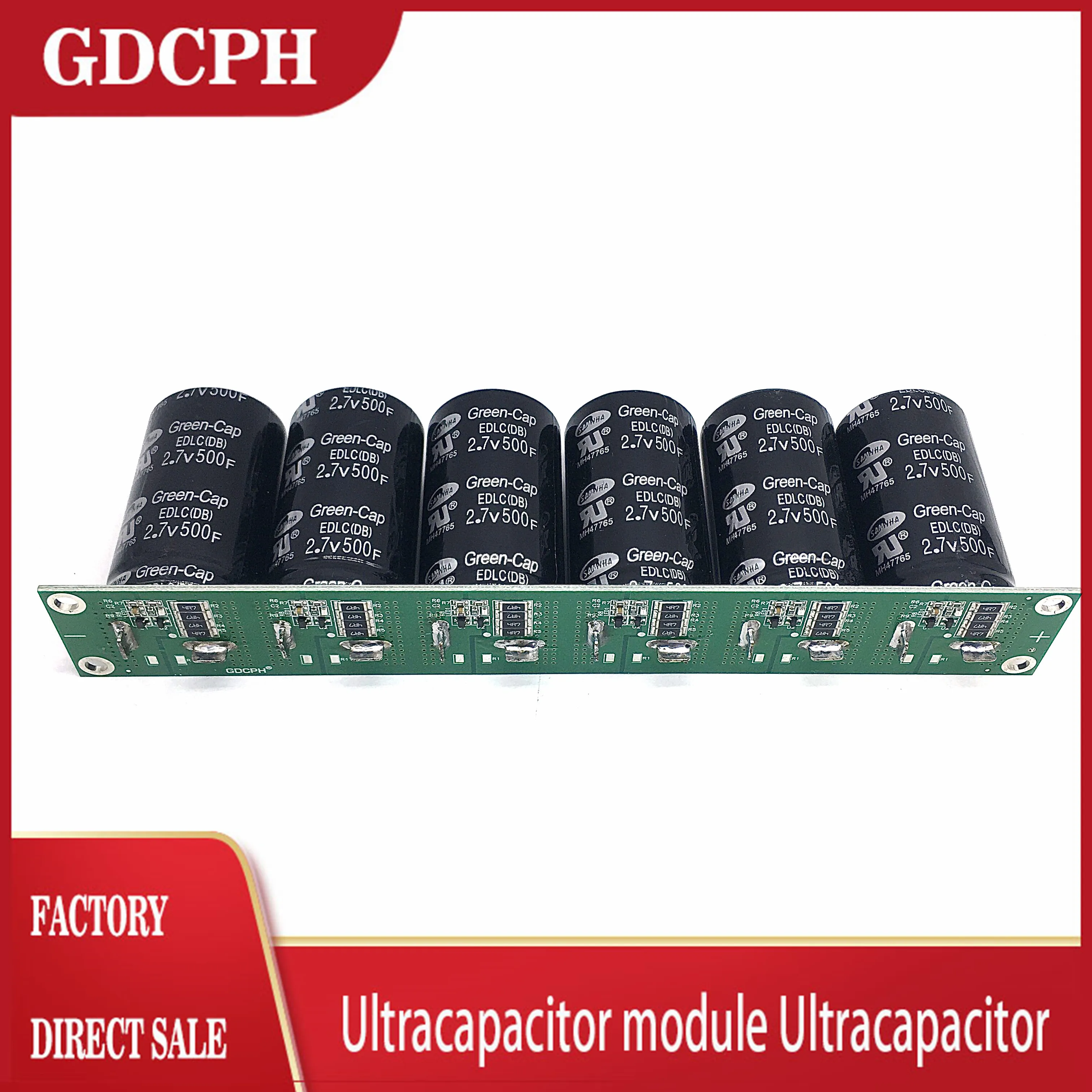 Super Fara Capacitor Automotive Electronic Rectifier 16V83F 2.7V500F Screw Hole Capacity Module | Электронные компоненты и