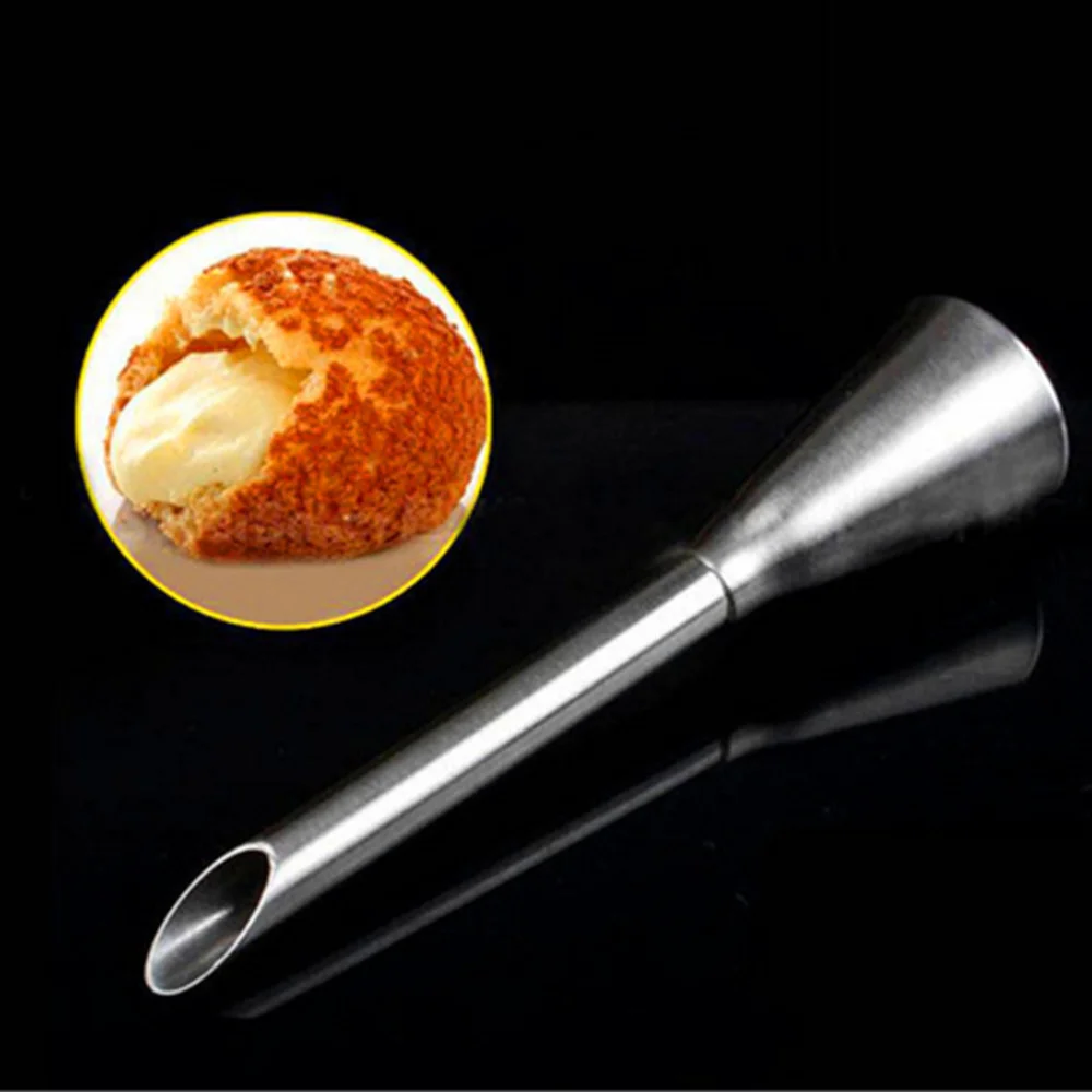 

4Pcs Cream Icing Piping Nozzle Tip Stainless Steel Long Puff Nozzle Tip Injector Decorating Tool