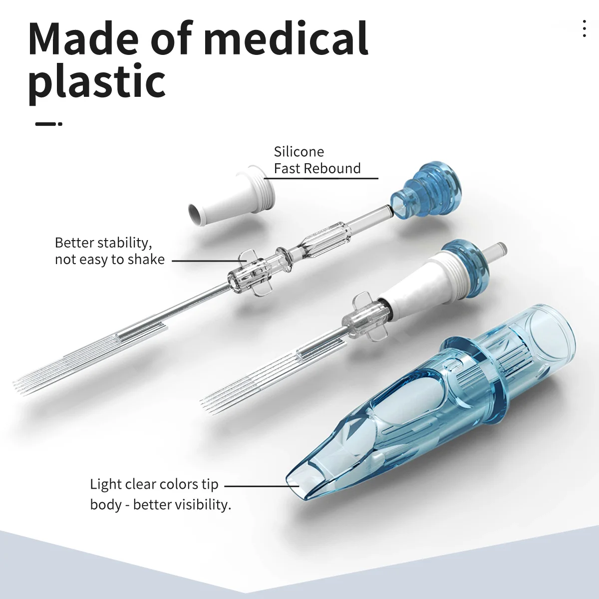 Заводская поставка OEM! Стерилизованные иглы для тату-картриджей PMU 1RL 3RL Круглый