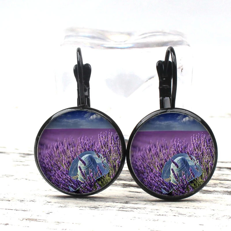 Модные красивые фиолетовые Лавандовые очаровательные женские серьги Цветы