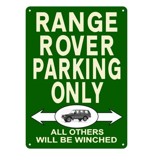 

Notice Range Rover Parking Only Home Art Decor Iron Tin Metal Metal Sign Metal Tin Signs