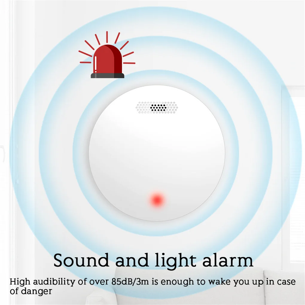 

Fire Fog Sensor Warning Alarm Tuya Alarm WiFi Smart Sound Light Detector Home Wireless Fire Fog Sensor BBQ Warning Alarm