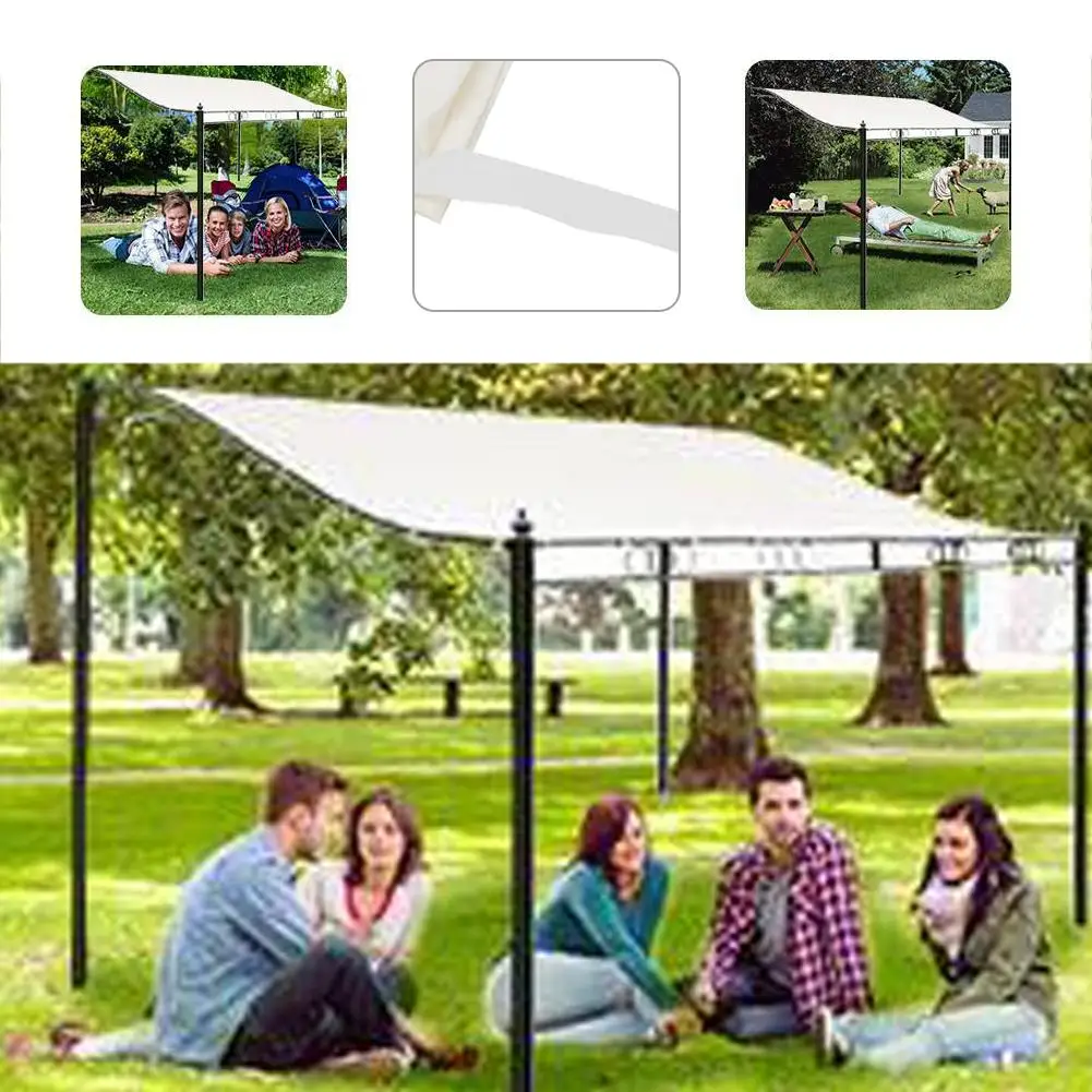 300D Outdoor Roof Replacement Canvas Cover Waterproof Tent Gazebo Top Canopy Sun Shelter Cloth Patio Awning |