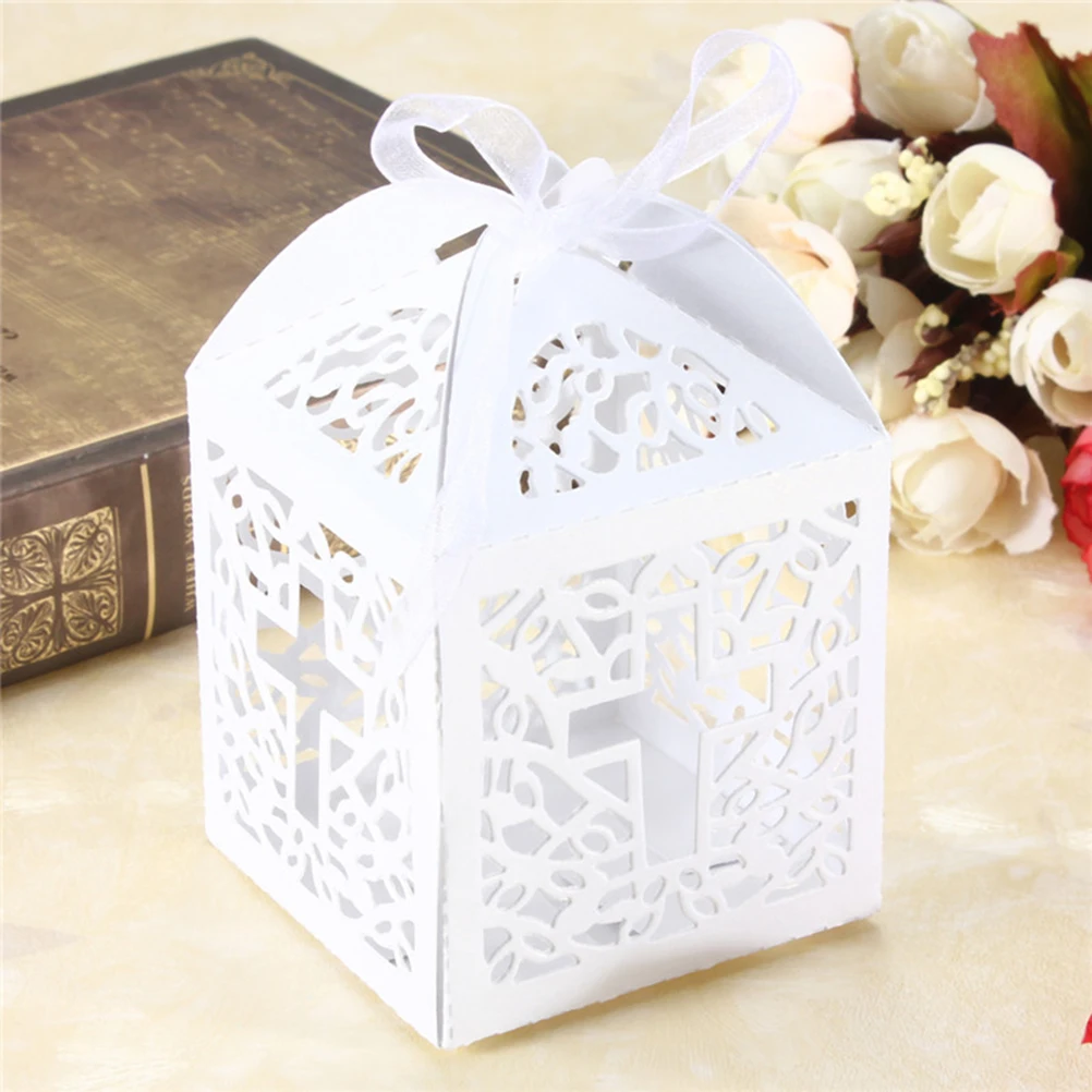 

Коробки для конфет с крестом, 5x5x8 см, 10 шт., ангельская подарочная коробка