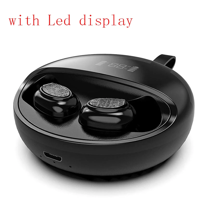 with LED display YTOM, корейские мини умные настоящие беспроводные наушники, Bluetooth 5,0, наушники для спорта, ПК, iphone, xiaomi, samsung, LG - Цвет: with LED display