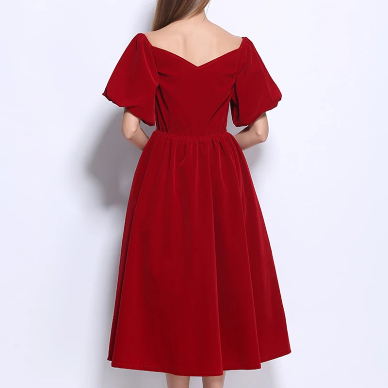 VGH элегантное вечернее платье для женщин Slash шеи с открытыми плечами пышными