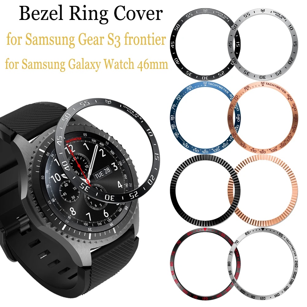 Alloy Bezel Ring Styling for Samsung Gear S3 frontier Anti Scratch Metal Ring Protection Cover for Samsung Galaxy Watch 46mm