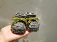 hand woven winter green velvet cute short boots baby shoes walking shoes