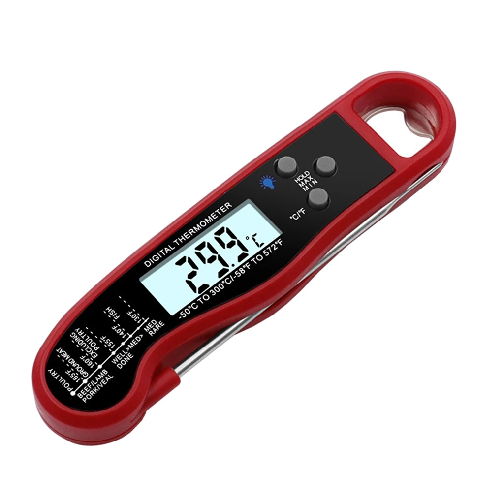 

Meat Thermometer Foldable Probe BBQ Thermometer for Deep Fry, BBQ, Grill,