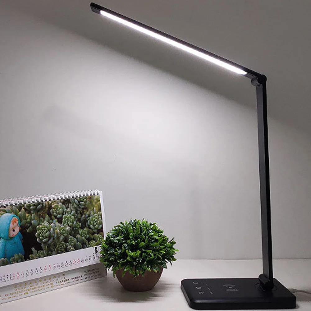 

Multifunctional LED Desk Lamp with Fast Wireless Charger USB Charging Port 5 Modes Light J8 #3