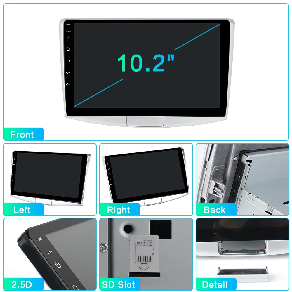 Dasaita автомобильный радиоприемник Android 9,0 для VW Passat 1 Din 2010 2011 2012 2013 gps Bluetooth DSP 10," ips экран