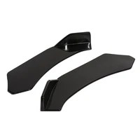 universal car auto front bumper lip splitter chin spoiler glossy black pair drilling and bolting the bumper 570x130x70 mm