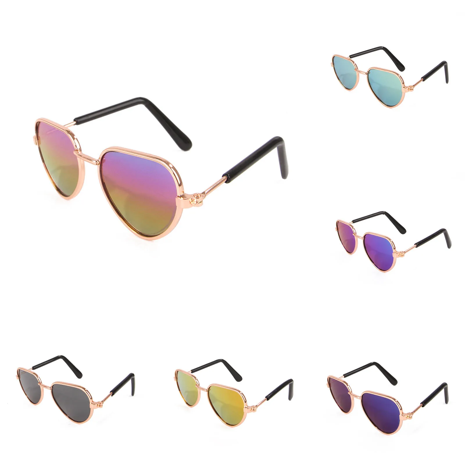 Милые очки для домашних животных модные Многоцветные поляризованные линзы