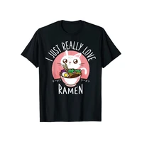 love ramen japanese noodles shirt kawaii anime cat gifts t shirt summer creative pattern womens cotton loose casual t shirt