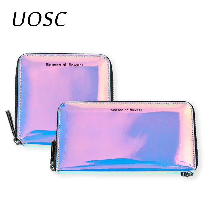 Кошельки UOSC светящийся клатч с геометрическим рисунком сумочка на молнии для