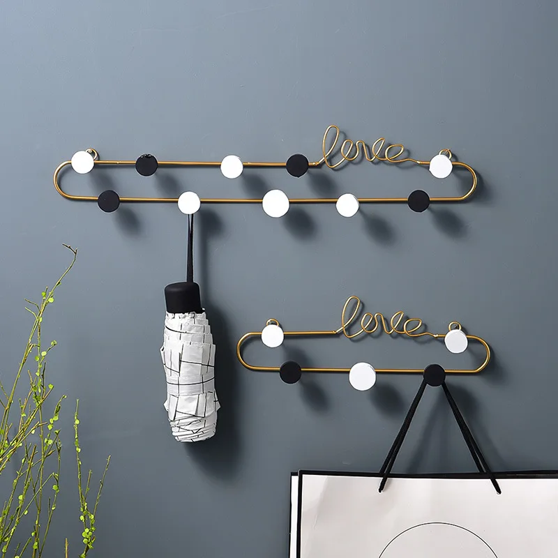 

Bedroom Room Wall Hooks Space Saving Key Clothes Door Hanger Hallway Home Letter Decorative Hook Over The Door Hanging Bag