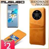 musubo case for huawei mate 40 pro plus genuine leather cover mate 30 pro p40 p30 pro nova 7 fundas luxury card slot coque capa