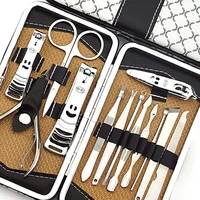 13 in 1 mans and womens stainless steel toe acrylic nail art clipper trimmer set cutter pedicure manicure kit wholesale