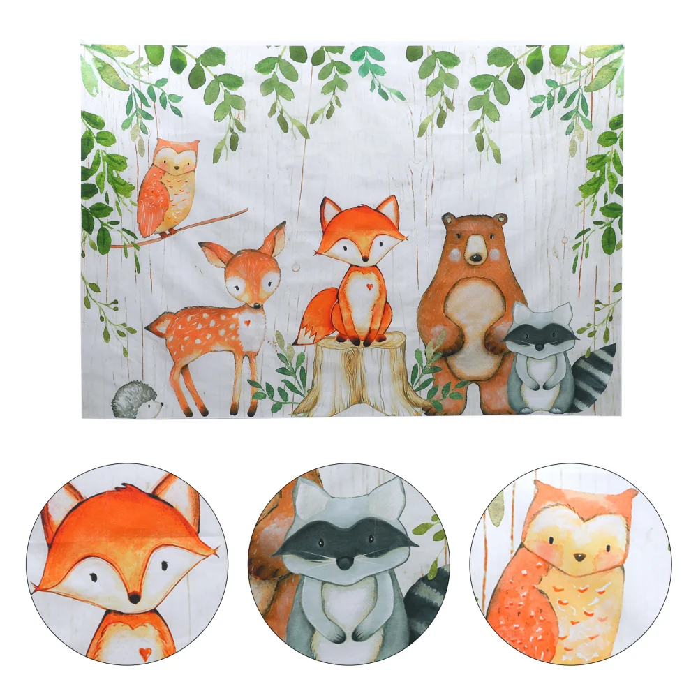 

Cartoon Animal Illustration Background Cloth Dormitory Room Hanging Cloth
