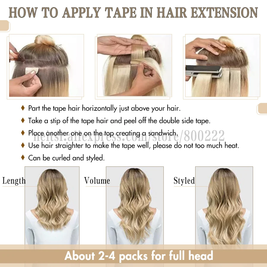 

Neitsi 12"-24" Ombre Color Mini Tape In Human Hair Adhesive Extensions Straight Skin Weft 100% Natural Real Invisible Glue Hair