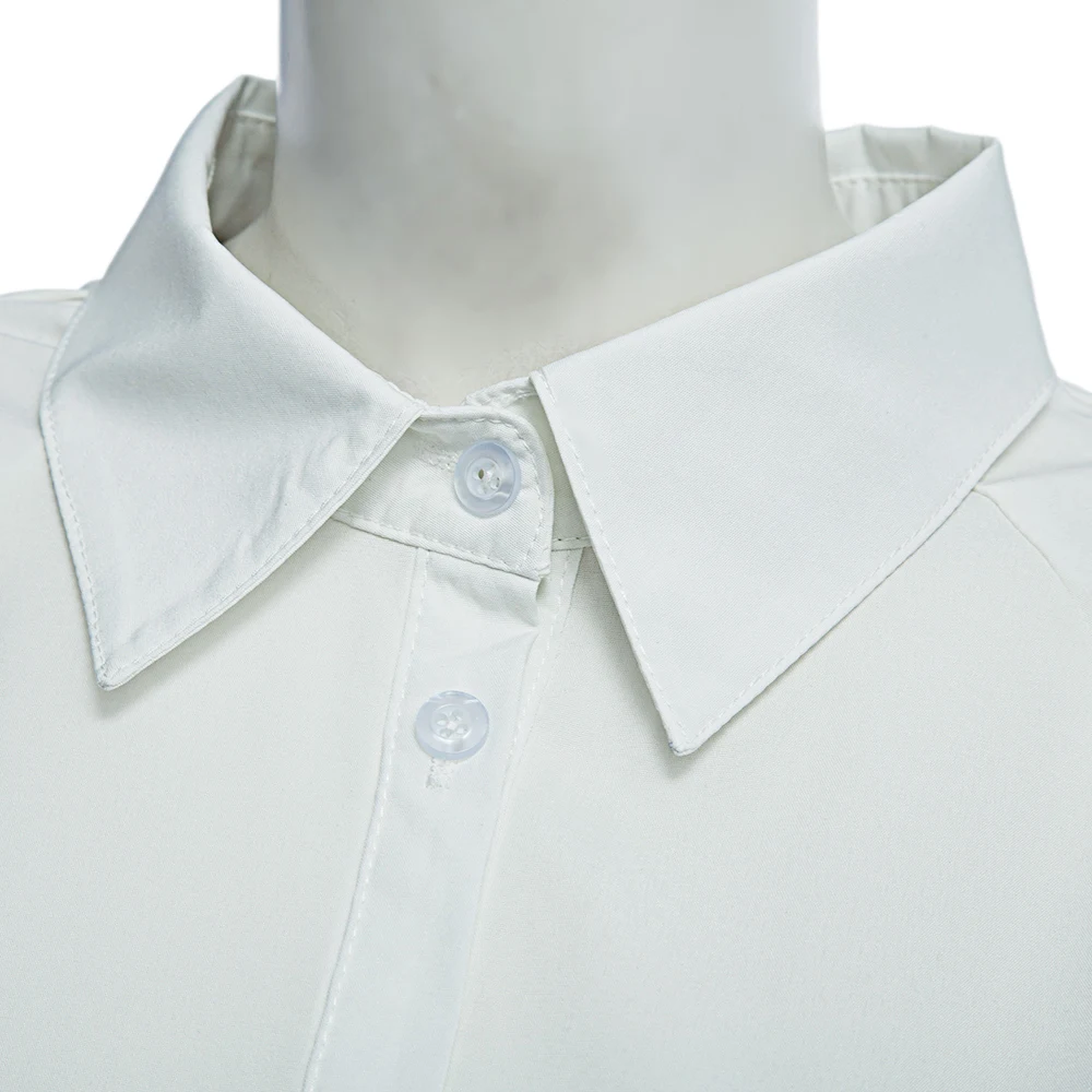 Женский шифоновый топ Весенняя Осенняя рубашка Длинная блузка на пуговицах