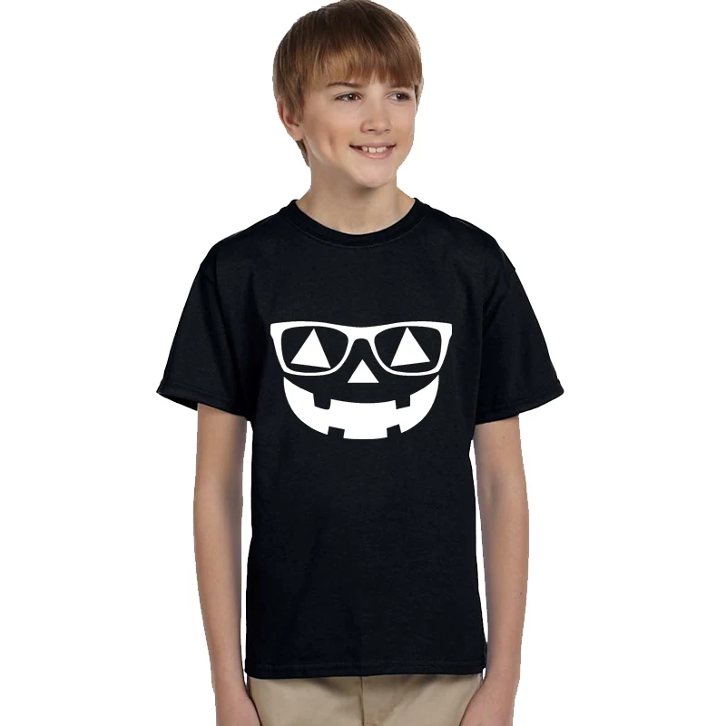 XXX футболки для мальчиков и девочек с улыбающимся лицом одежда Хэллоуина детей