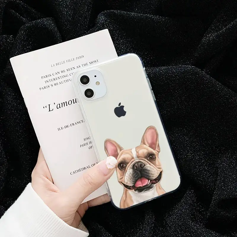 

cute funny cartoon dog Phone Case Transparent soft For iphone 5 5s 5c se 6 6s 7 8 11 12 plus mini x xs xr pro max