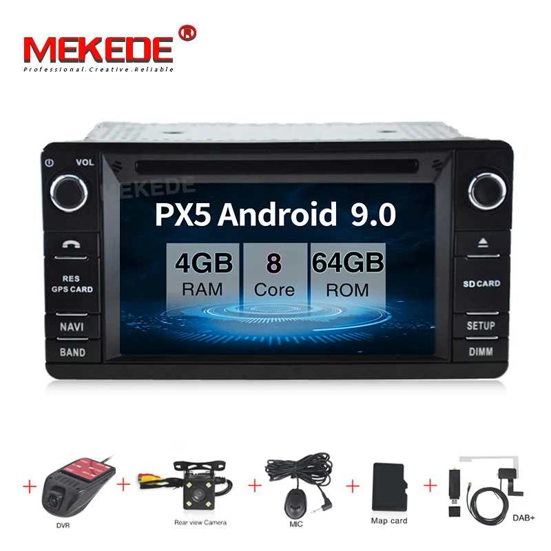 MEDEKE автомобильный DVD мультимедийный плеер для Mitsubishi Outlander XL 2din Android 9,0 PX5 4+ 64G радио магнитофон навигация gps