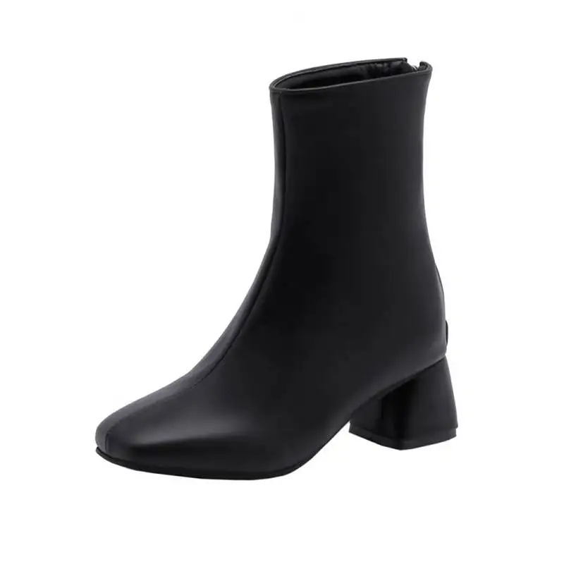 ASILETO/ботильоны для женщин острый носок искусственная замша квадратный каблук
