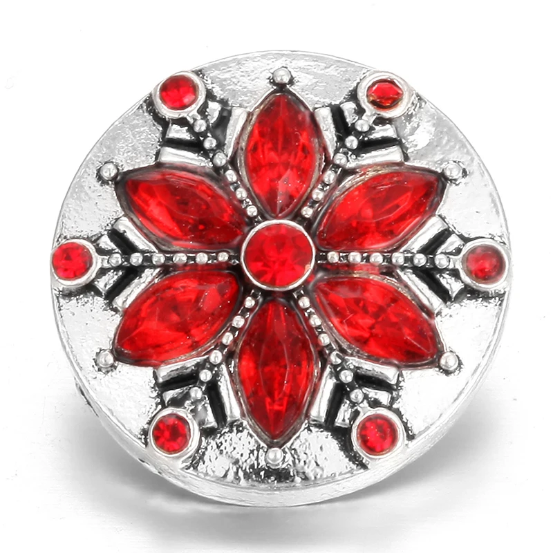6pcs/lot New Snap Jewelry 18mm Metal Buttons Rhinestone Flower Owl Fit Bracelet Necklace | Украшения и аксессуары