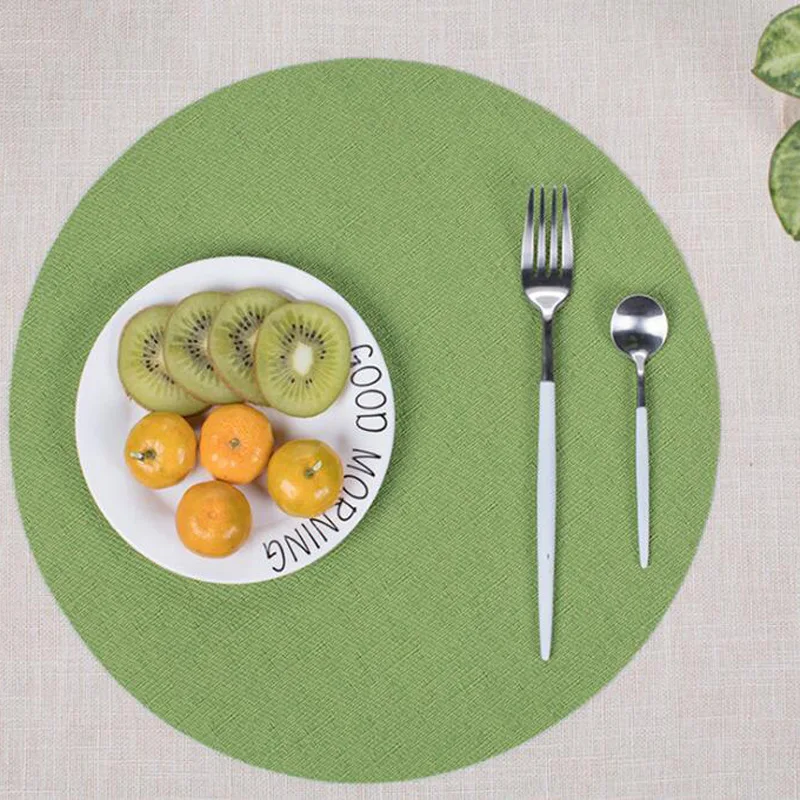 2 шт./упак. 35 см Диаметр круглый ПВХ столовых теплоизоляция Посуда коврик