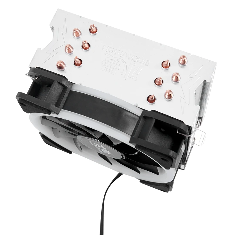 Кулер для процессора с изображением снеговика 4PIN 6 тепловых труб один RGB