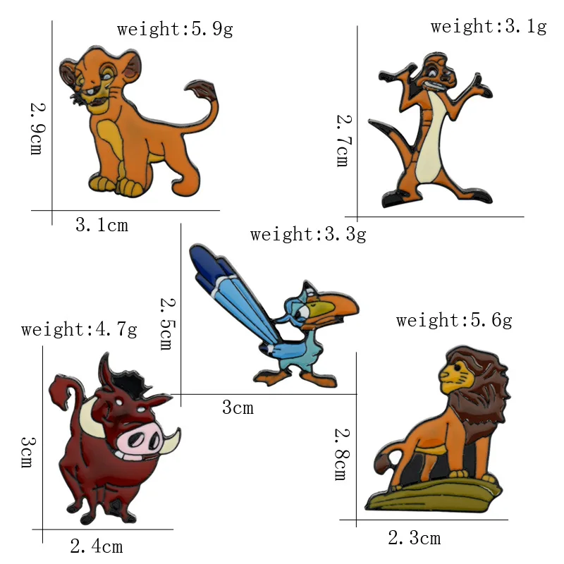 

Disney Lion King Simba Brooch Enamel Pin Inspires Jewelry Brooches for Children Men Women Fashion Accessories Gift