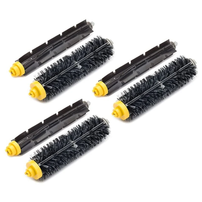 

3 Sets Bristle And Flexible Beater Brush Set Replacement For Irobot Roomba 600 And 700 Series