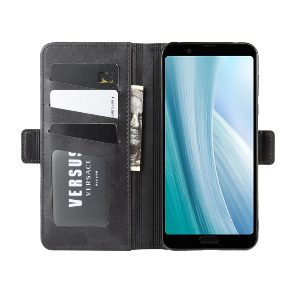 

Case For Aquos Sense 3 Plus Leather Wallet Flip Cover Vintage Magnet Phone Case For Aquos Sense 3 Plus Coque