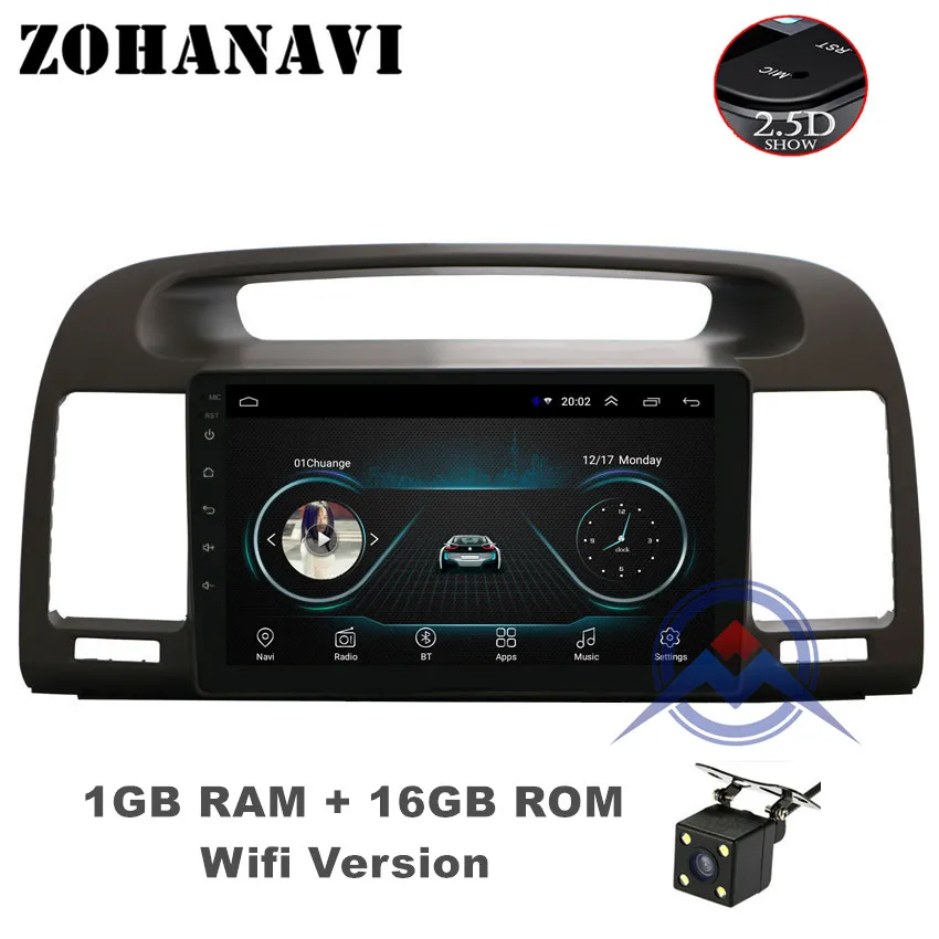 Radio Camera 1G 16G ZOHANAVI 2.5D Android 9,0 автомобильный DVD gps навигатор для Toyota Camry V30 XV30 2002-2006 автомобильный стерео радио головное устройство встроенный wifi - Цвет: Radio Camera 1G 16G