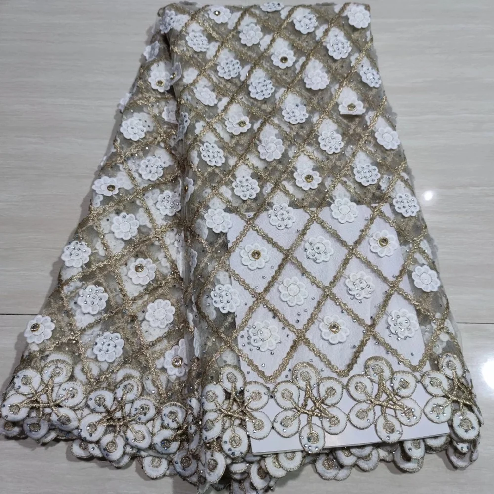 New arrival African Lace Fabric 2020 High Quality French Nigeria Tulle for Wedding Party Swiss Voile Mesh Sew | Дом и сад