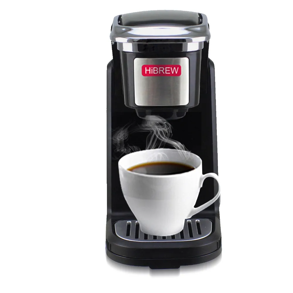 HiBREW кофейник с одной подачей K Cup для приготовления кофе K-Cup Pod и молотого кофе, компактный размер, предназначенный для переноски