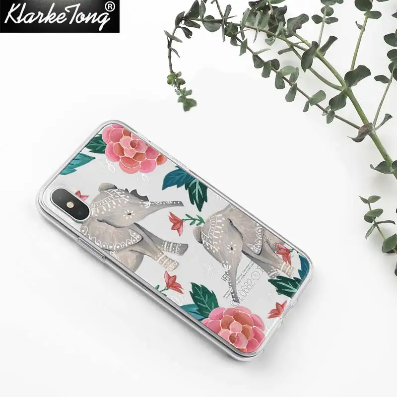 Animal Soul Boho Elephant Case For iPhone 12 11 pro XS MAX XR 8 7 6s Plus SE2020 Transparent Clear Silicone Cover Capa | Мобильные