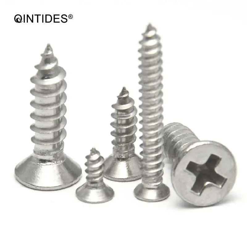 QINTIDES M1 M1.2 M1.4 M1.7 M2.2 M2.9 Винт Крест утопленный потайной головкой саморезы 304 из нержавеющей стали плоские винты