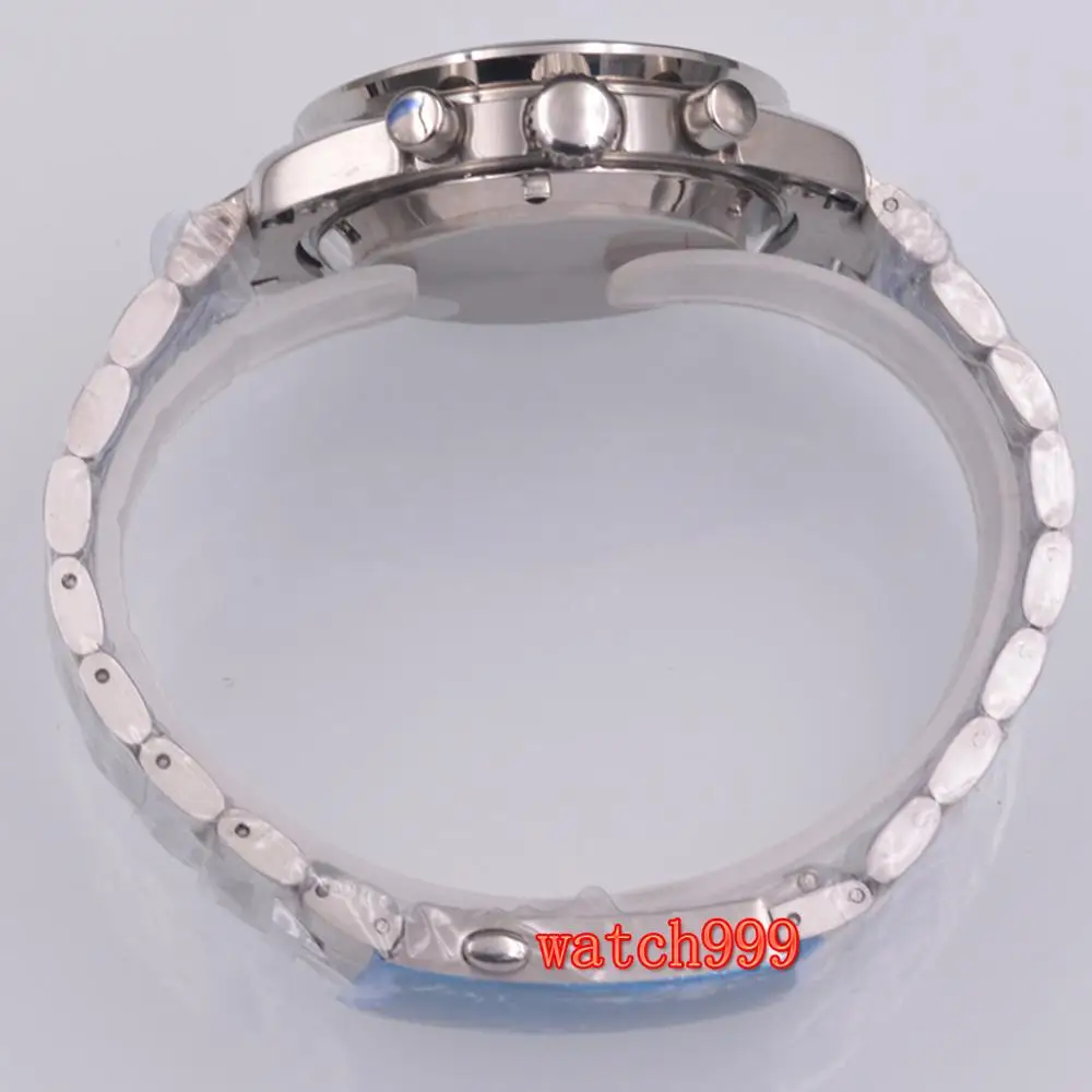 Мужские водонепроницаемые механические часы Bliger красные из нержавеющей стали с