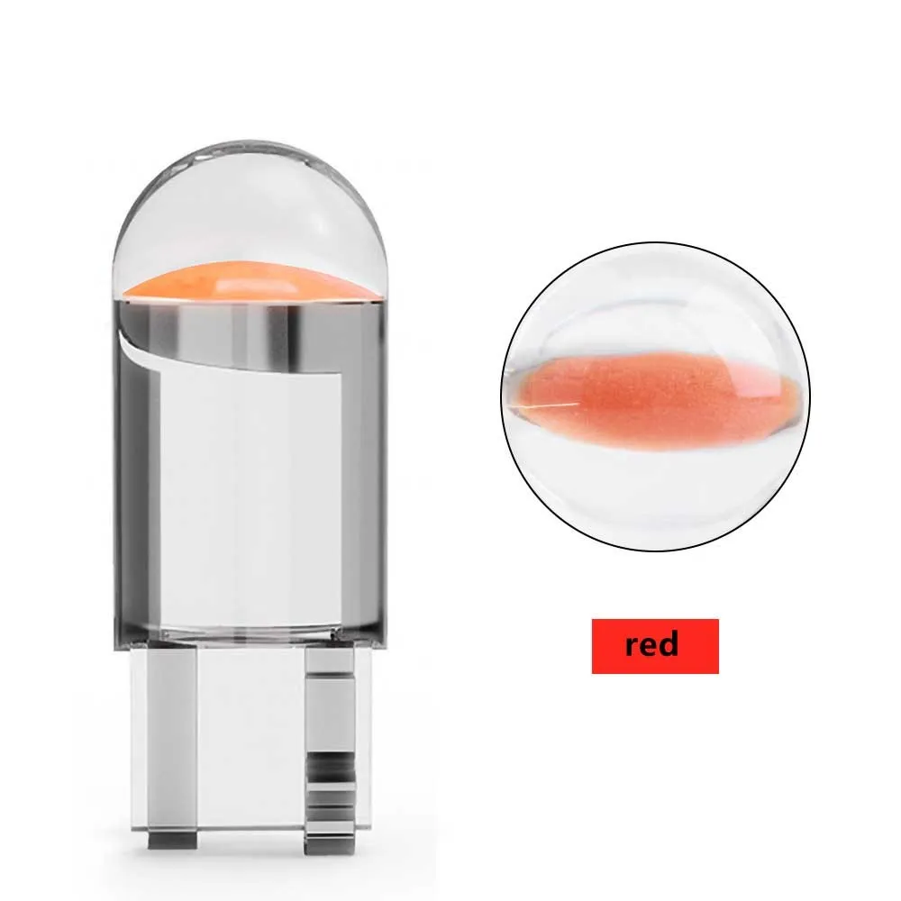 

10pcs T10 501 Led Car Side Light Red Bulbs Error Free Canbus Xenon Clearance Lights Car License Plate Lamp