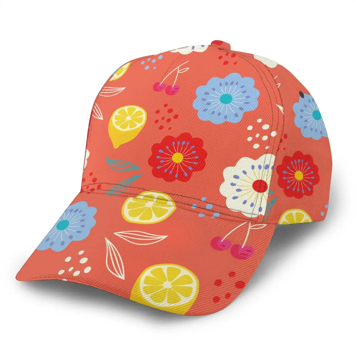 

2021 New Baseball Cap Fishing Caps Men Outdoor Hunting Hat Hiking Hat Summer Lemons Flowers