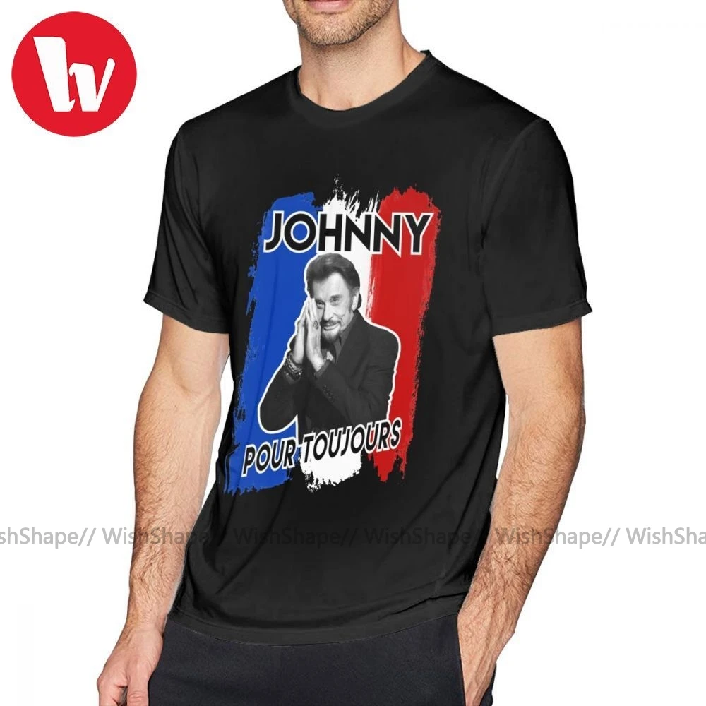 Футболка с коротким рукавом и принтом Jonny Hallyday 100% хлопок|Мужские футболки| |